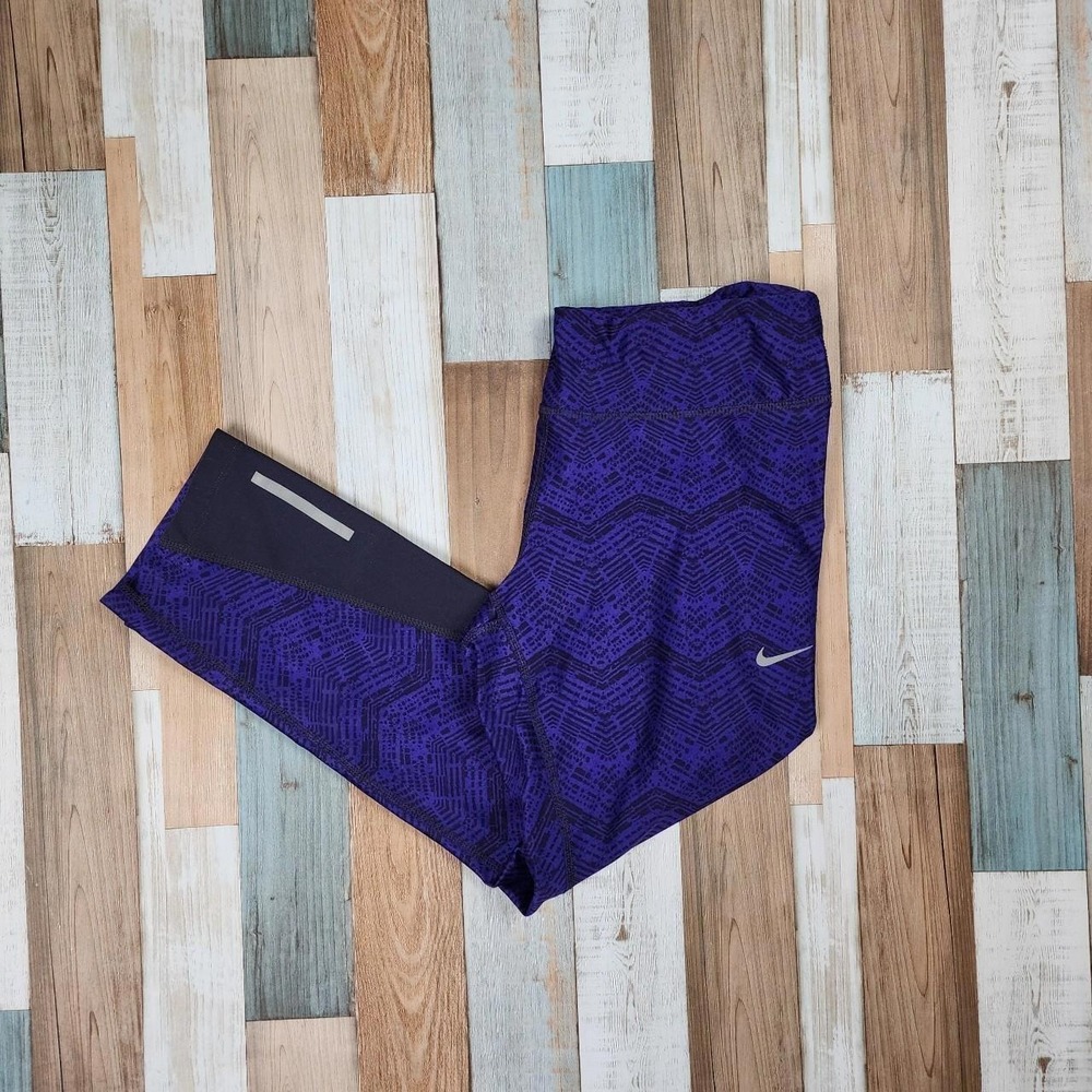 Nike Dri-Fit Women's Running Capri Reflective Leggings Size Large